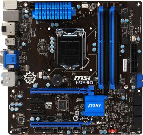 msi military class 4 h87m g43 sata slot